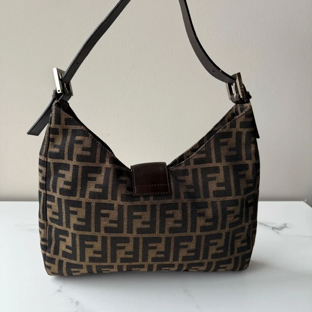 Fendi Black and Brown FF Shoulder Bag - Picture 2 of 6